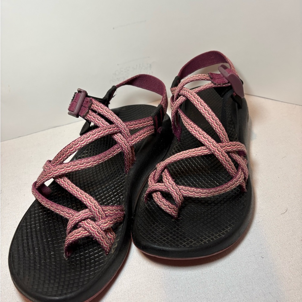 Women's Strappy Sandals - Pink and Black
